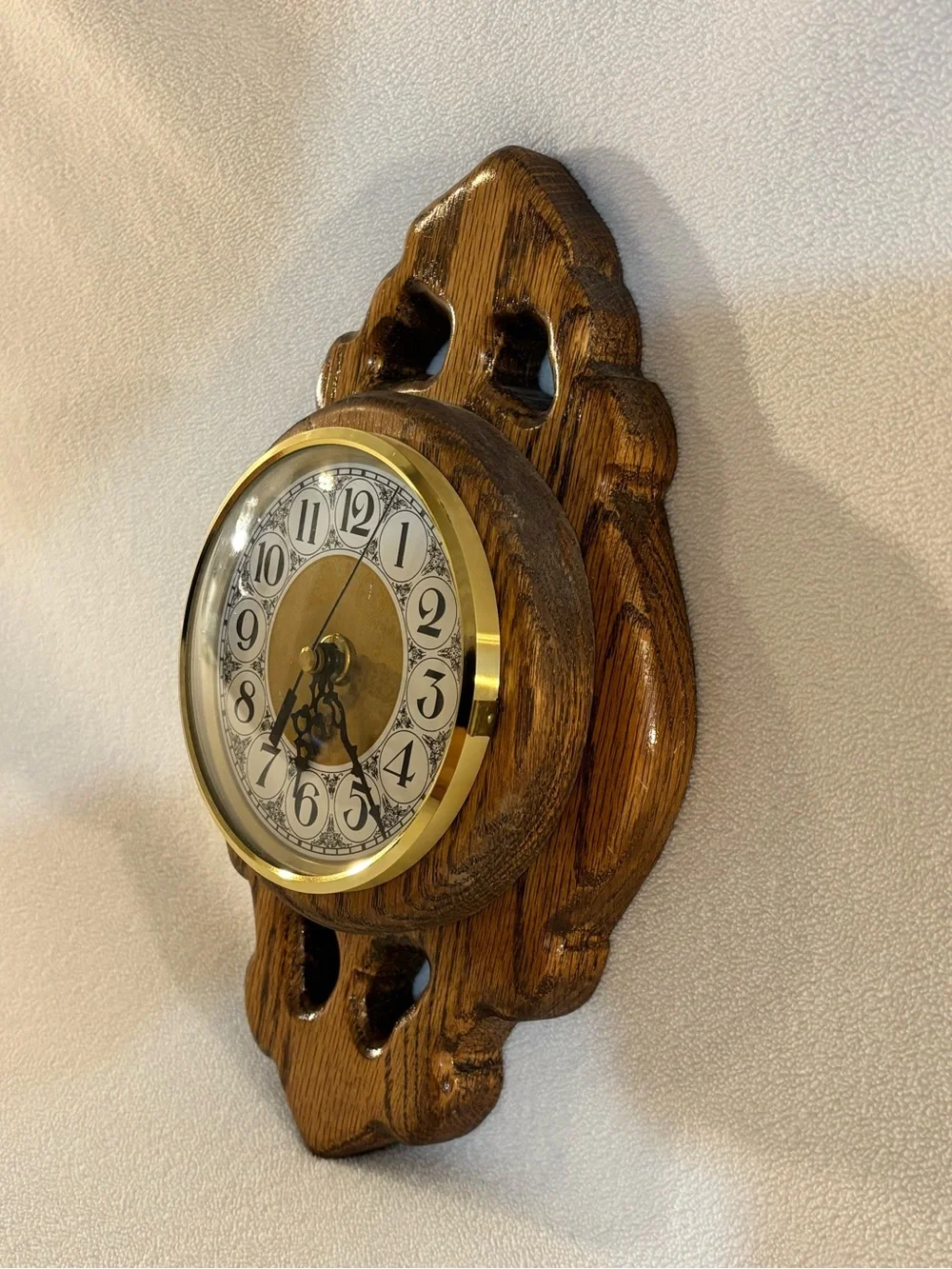 Vintage Kienzle Quartz Oak Wall Clock Decorative Wood Hanging Clock